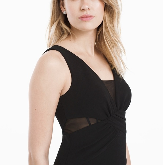 White House Black Market Mesh Cut Out Dress - Picture 2 of 3